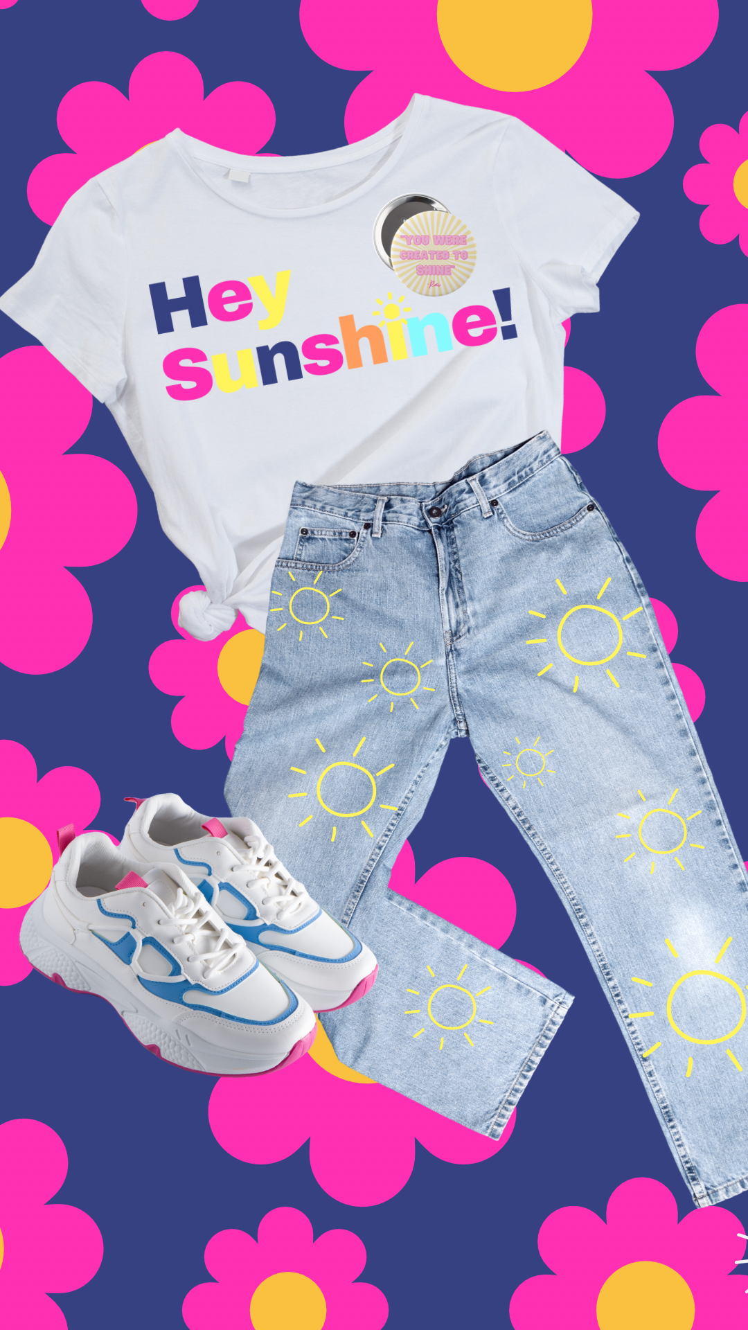 Hey Sunshine! Multi-Color T-Shirt